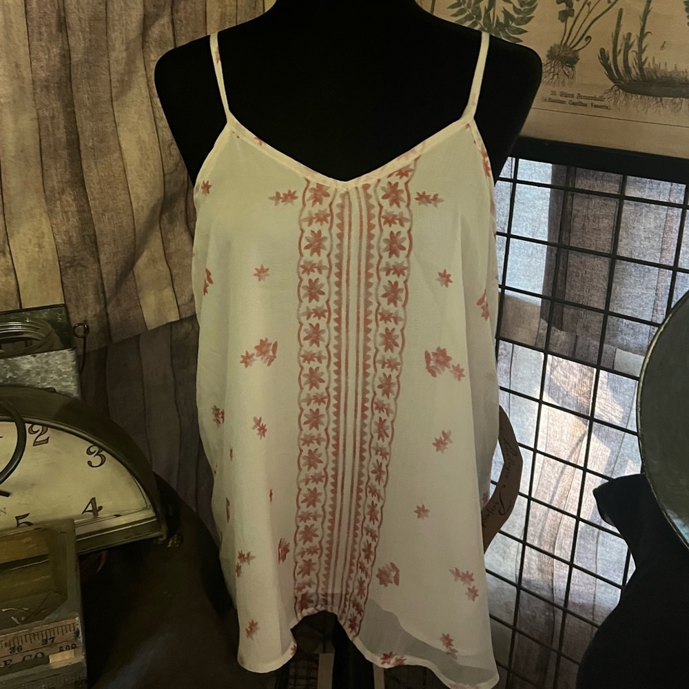 NWT Cream Penelope Project Spaghetti Strap Camisole.  Size L